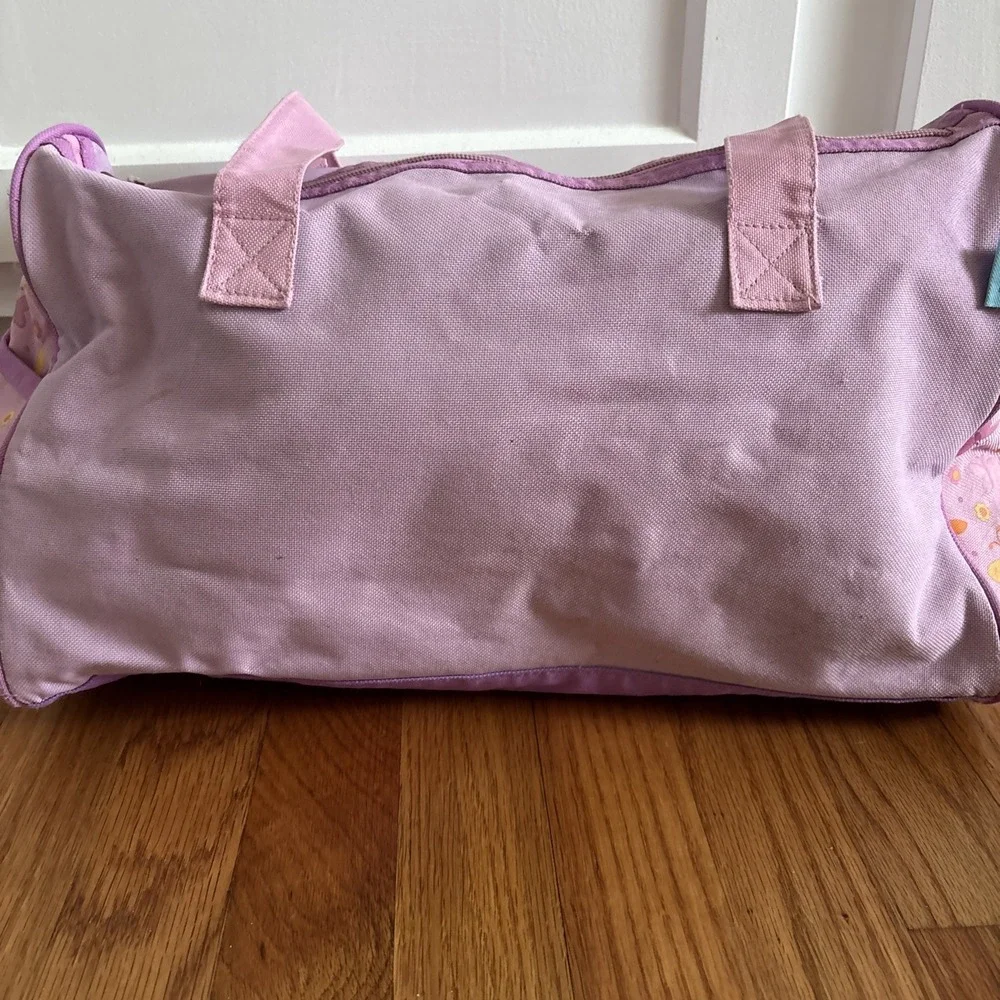 Vtg Care Bears Duffle Bag Tote Pink & Purple Overnight Love A Lot Friend Retro